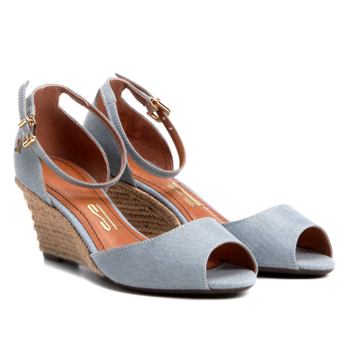 Peep Toe Santa Lolla Anabela Corda - Jeans | Zattini