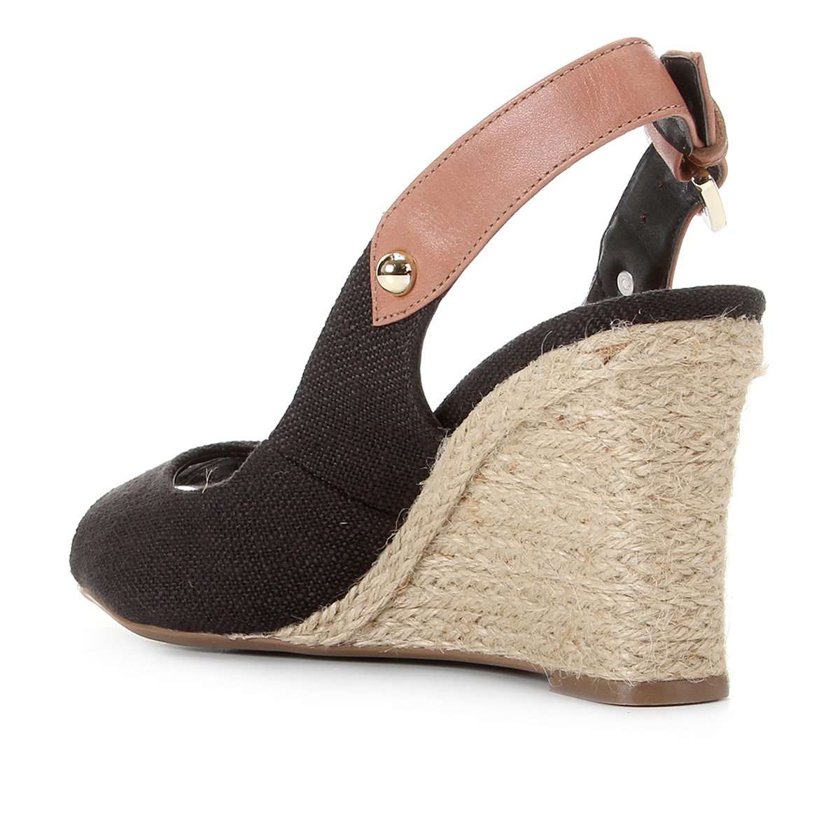 Peep Toe Feminino Salto Grosso Nobuck Via Uno | Marisa