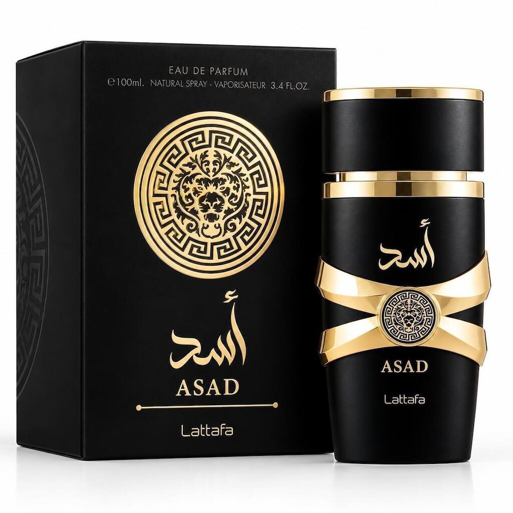 Perfume Árabe Asad Black Lattafa Eau de Parfum Masculino 100ml