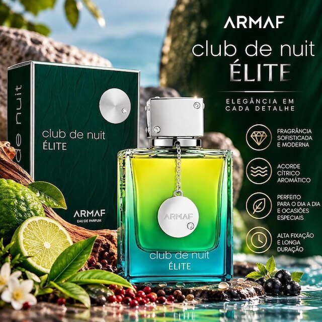 Perfume Árabe Club de Nuit Elite Armaf Eau de Parfum Unissex 105ml