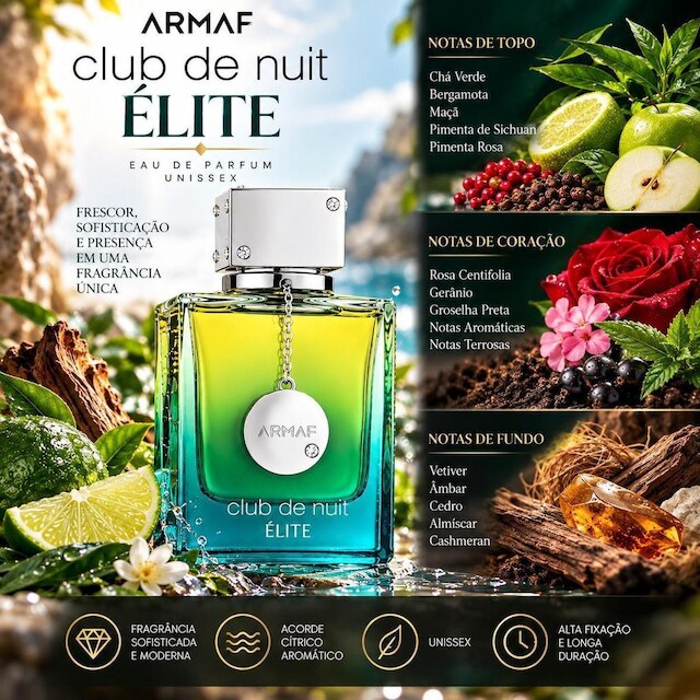 Perfume Árabe Club de Nuit Elite Armaf Eau de Parfum Unissex 105ml