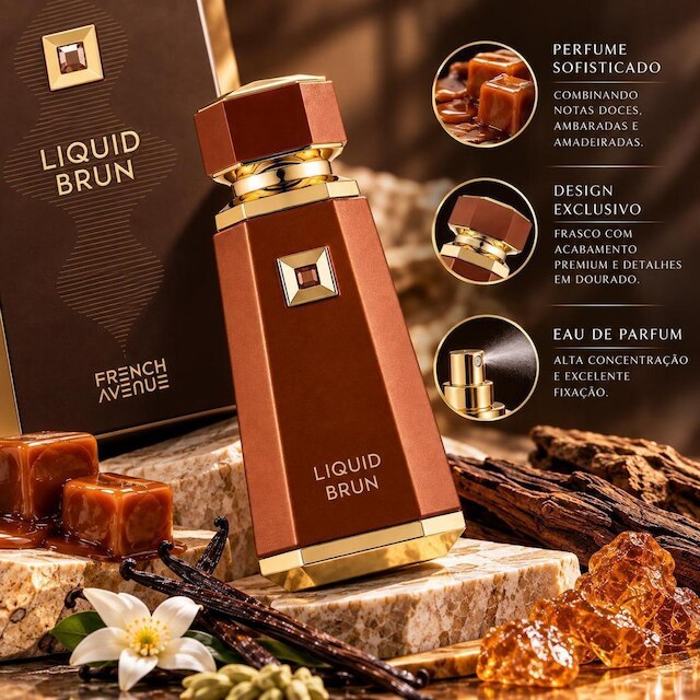 Perfume Árabe Liquid Brun French Avenue Eau de Parfum Masculino 100ml