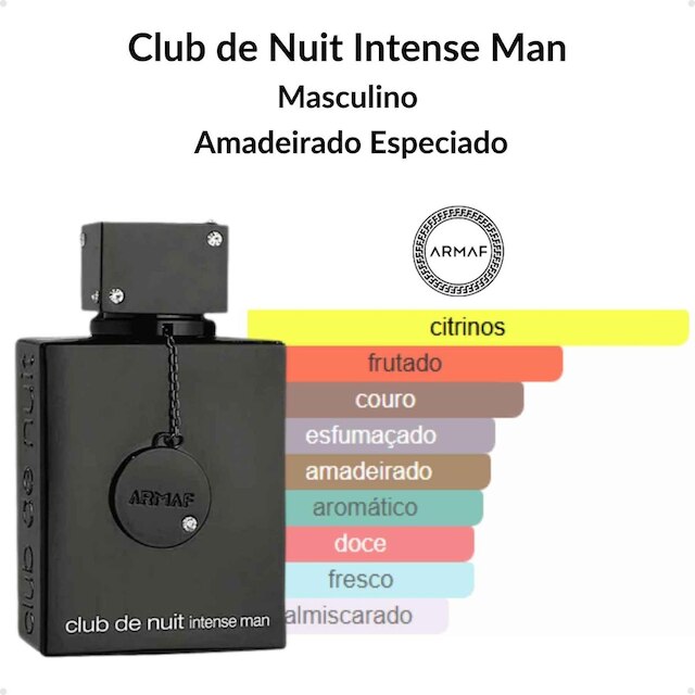 Perfume Arabe Masculino Armaf Club De Nuit Intense EDT 105ml