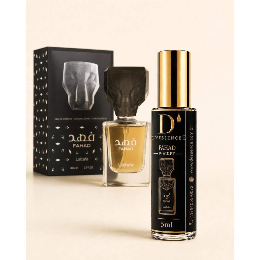 Perfume Fahad Lattafa Pocket Experience 5ml Masculino