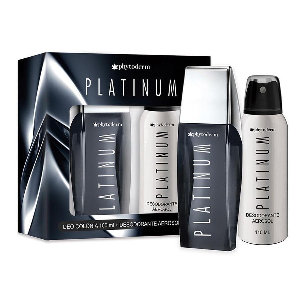Phytoderm Platinum Kit – Deo Colônia 100ml + Desodorante Aerosol Kit - Incolor Menor preço em Phytoderm Platinum Kit – Deo Colônia 100ml + Desodorante Aerosol Kit - Incolor