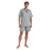 Pijama Algodão Curto Gola V Mash 811.53 - Cinza