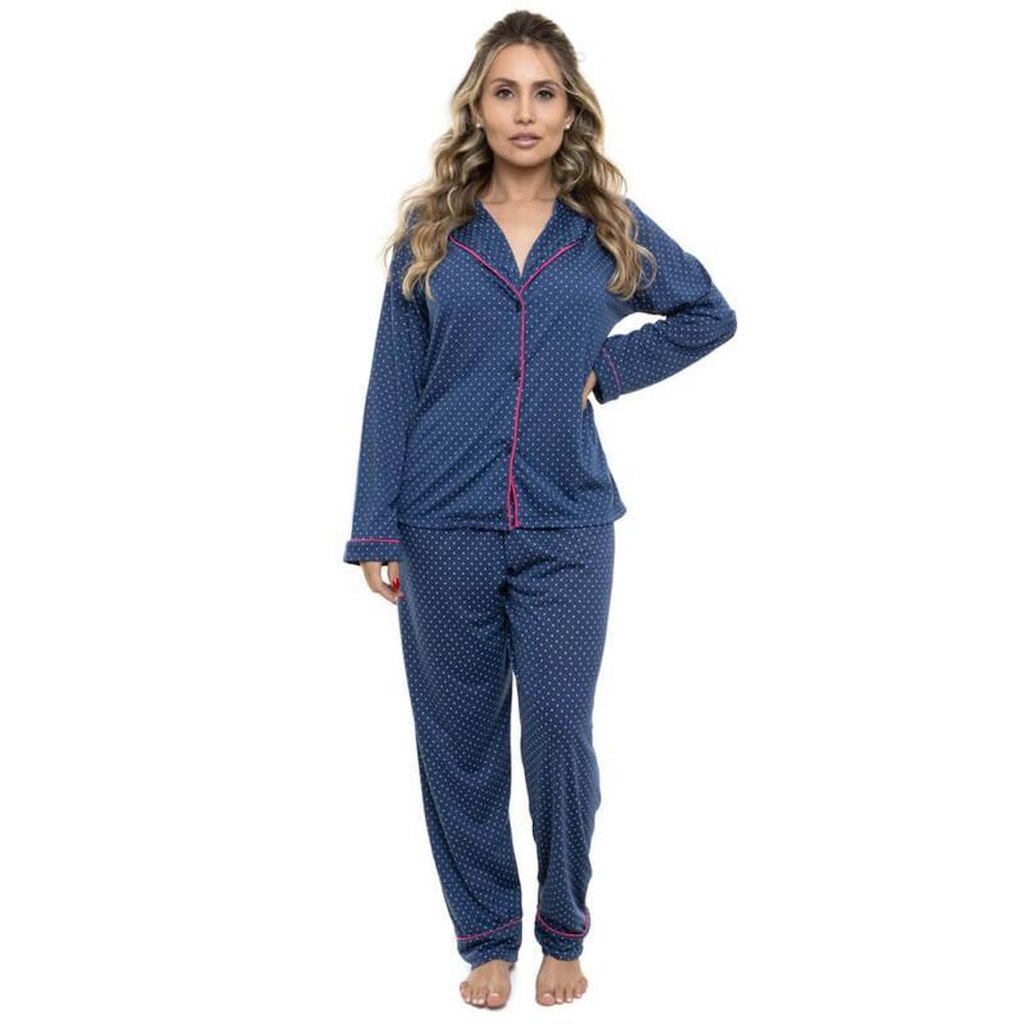 Pijama Americano Longo Sepie 623 Poá