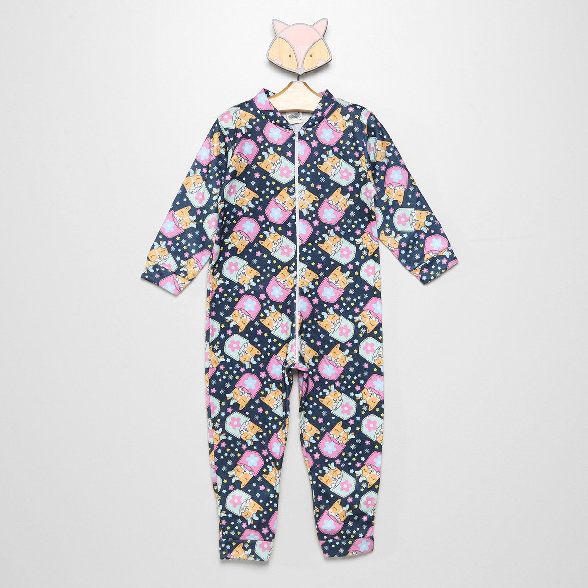 Pijama Bebê Duzizo Macacão Soft Estampado - Marinho Menor preço em Pijama Bebê Duzizo Macacão Soft Estampado - Marinho