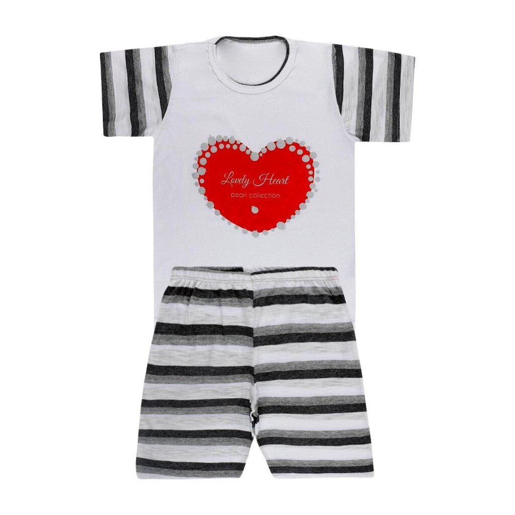 Pijama Blusa com Coração e Short - Big Bless