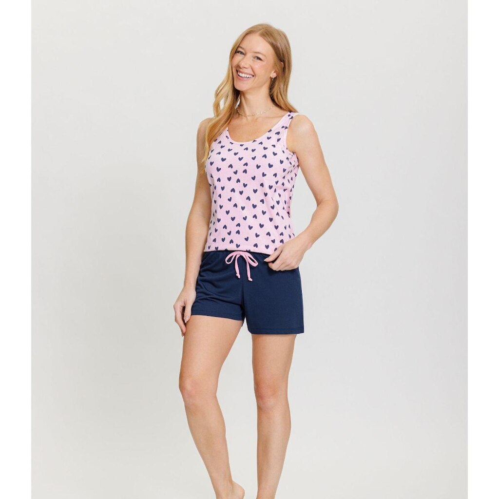 Pijama Blusa De Alça E Shorts Mensageira Da Paz Azul