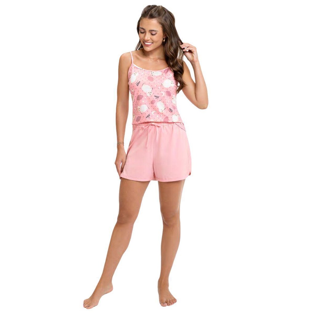 Pijama Blusa de Alça e Shorts Zee Rucci