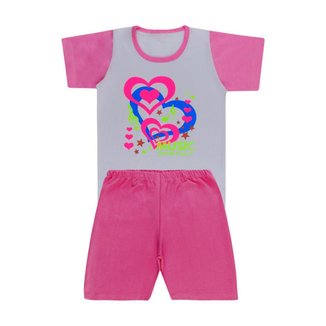 Pijama Blusa de Coração e Short - Big Bless