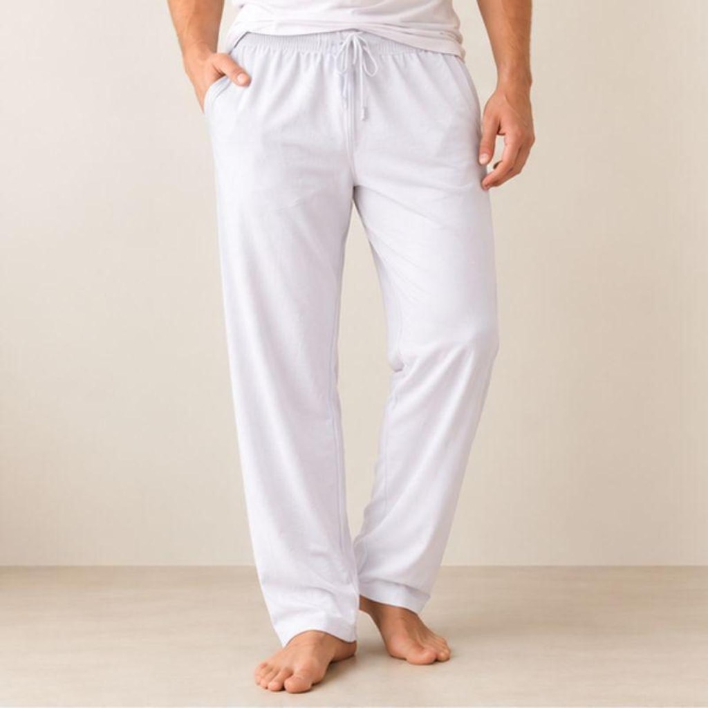 Pijama Calça Moletom Para Dormir Masculino Slim Fitness