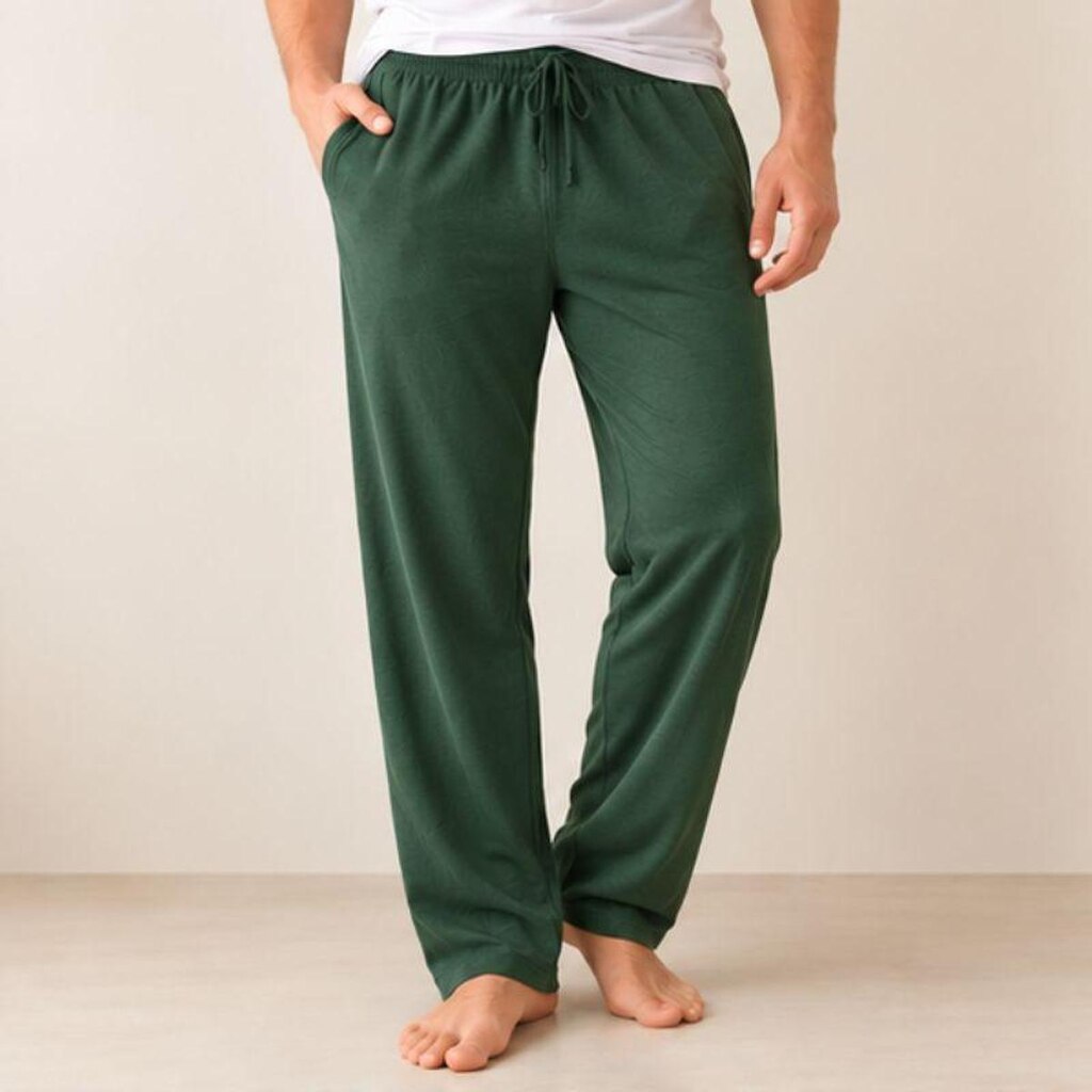 Pijama Calça Moletom Para Dormir Masculino Slim Fitness