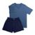 Pijama Curto de Algodão Mash Gola V , 811.51 - Azul