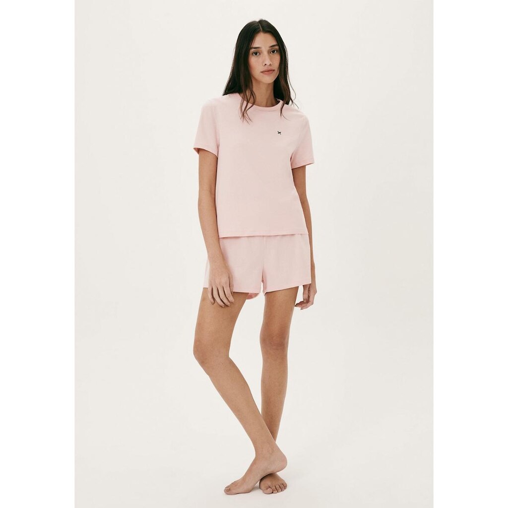 Pijama Curto Feminino Com Bordado