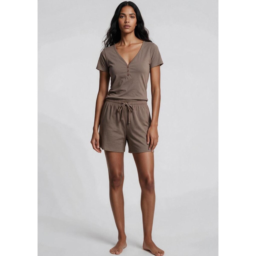 Pijama Curto Feminino Em Malha