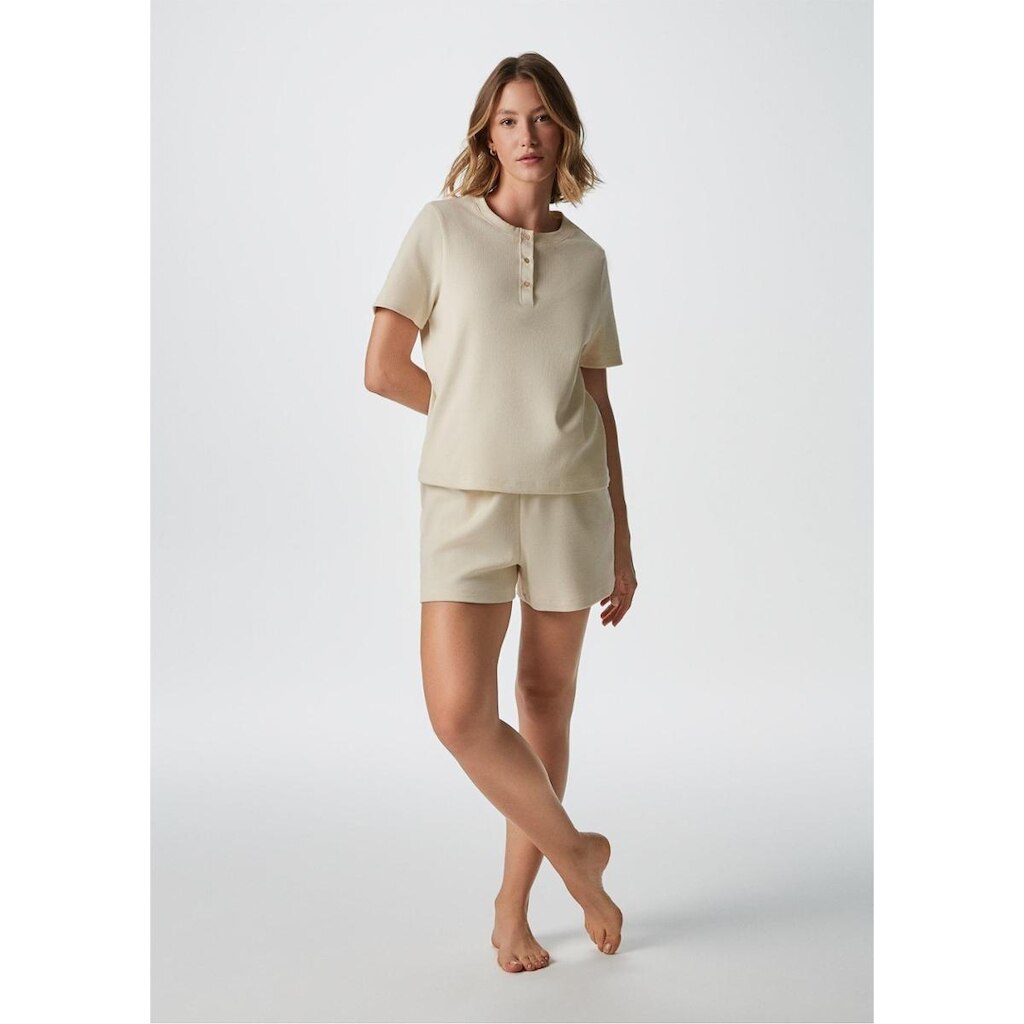 Pijama Curto Feminino Em Ribana