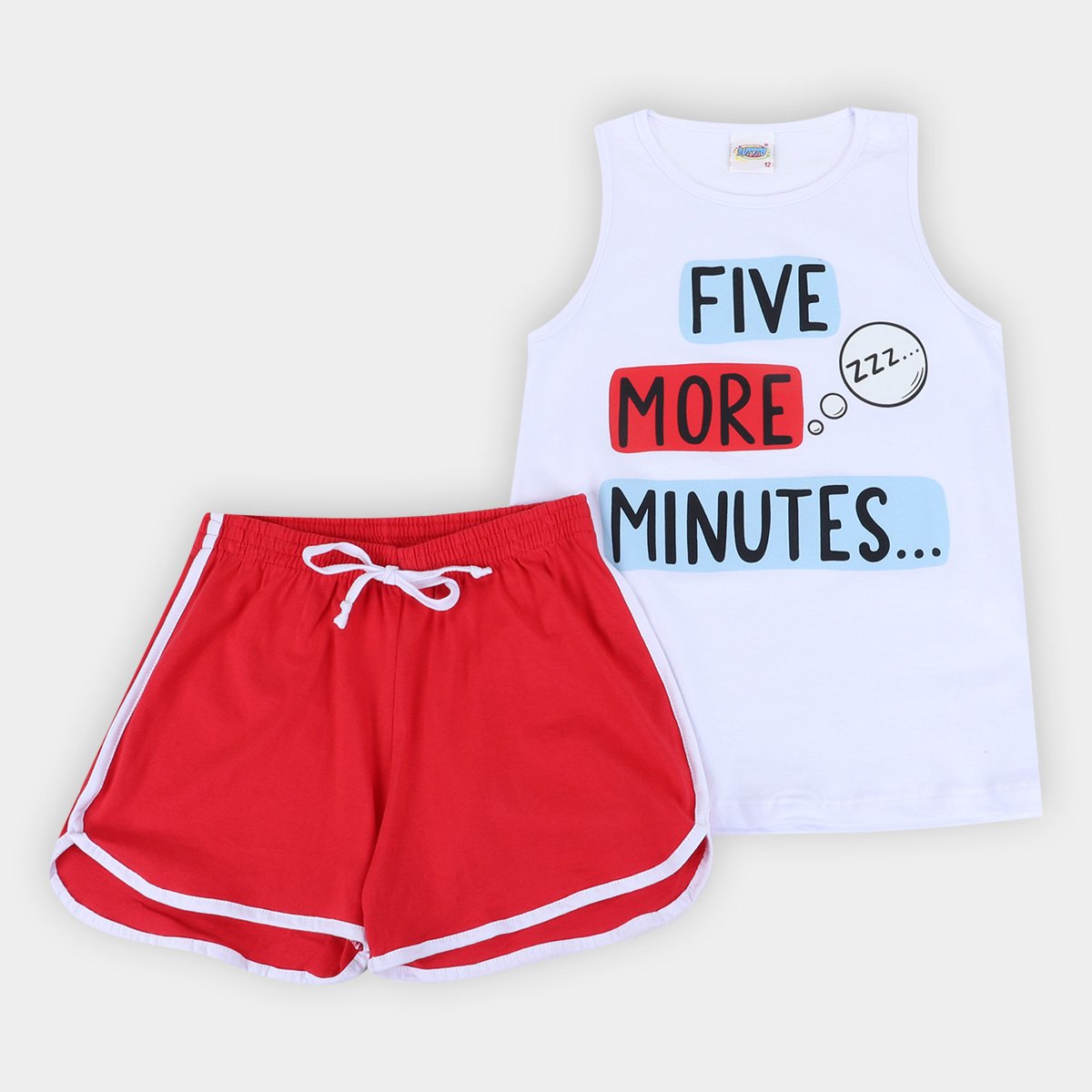 Pijama Curto Infantil Duzizo Regata Brilha no Escuro Five More Minutes Feminino - Branco é ruim? Pijama Curto Infantil Duzizo Regata Brilha no Escuro Five More Minutes Feminino - Branco é boa?