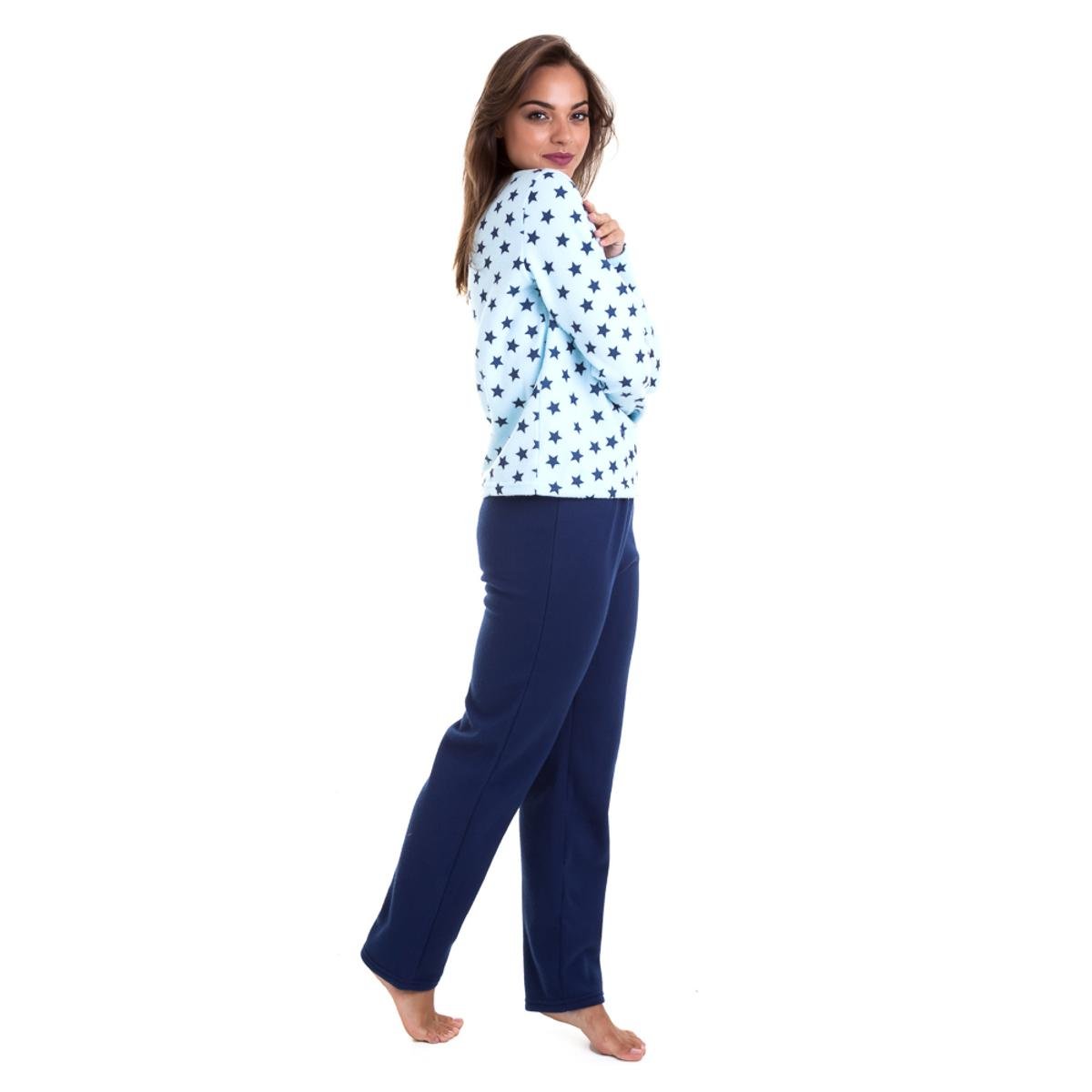 Pijama de Inverno Soft Luna Cuore Feminino - Marinho | Zattini