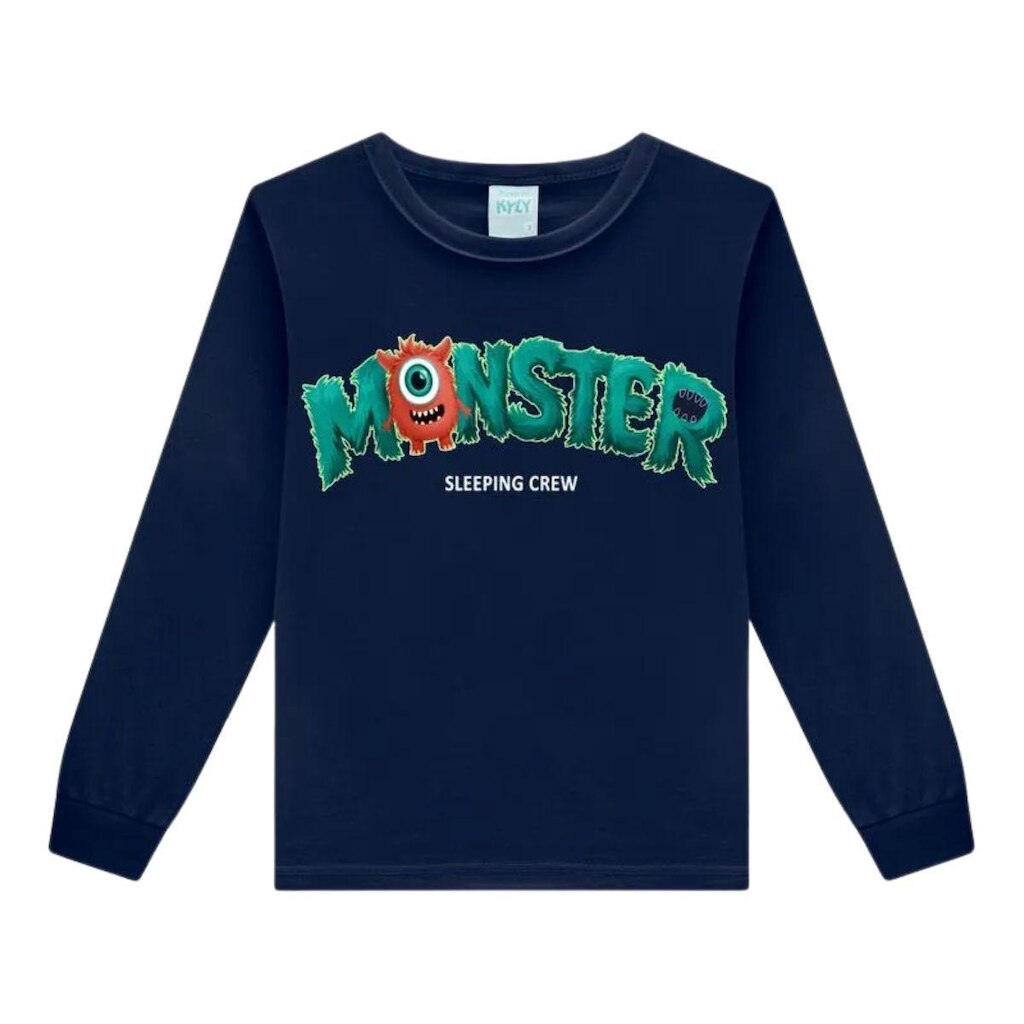 Pijama de Moleton Monster Infantil Bebê Menino Kyly