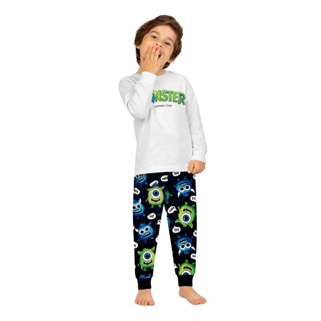 Pijama de Moleton Monster Infantil Bebê Menino Kyly