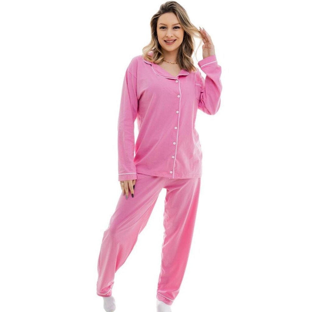 PIJAMA FEMININO ADULTO ALGODÃO