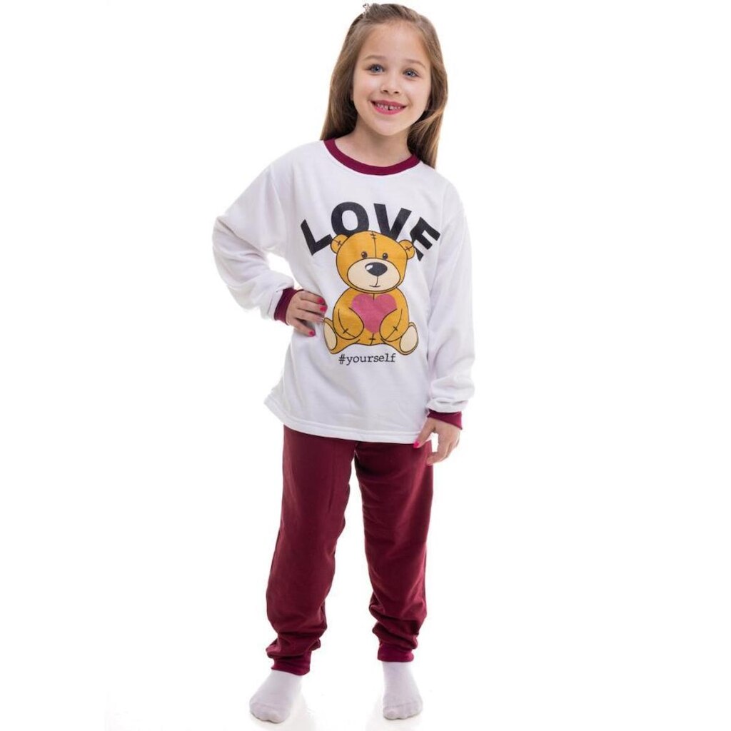 PIJAMA FEMININO INFANTIL MOLETINHO