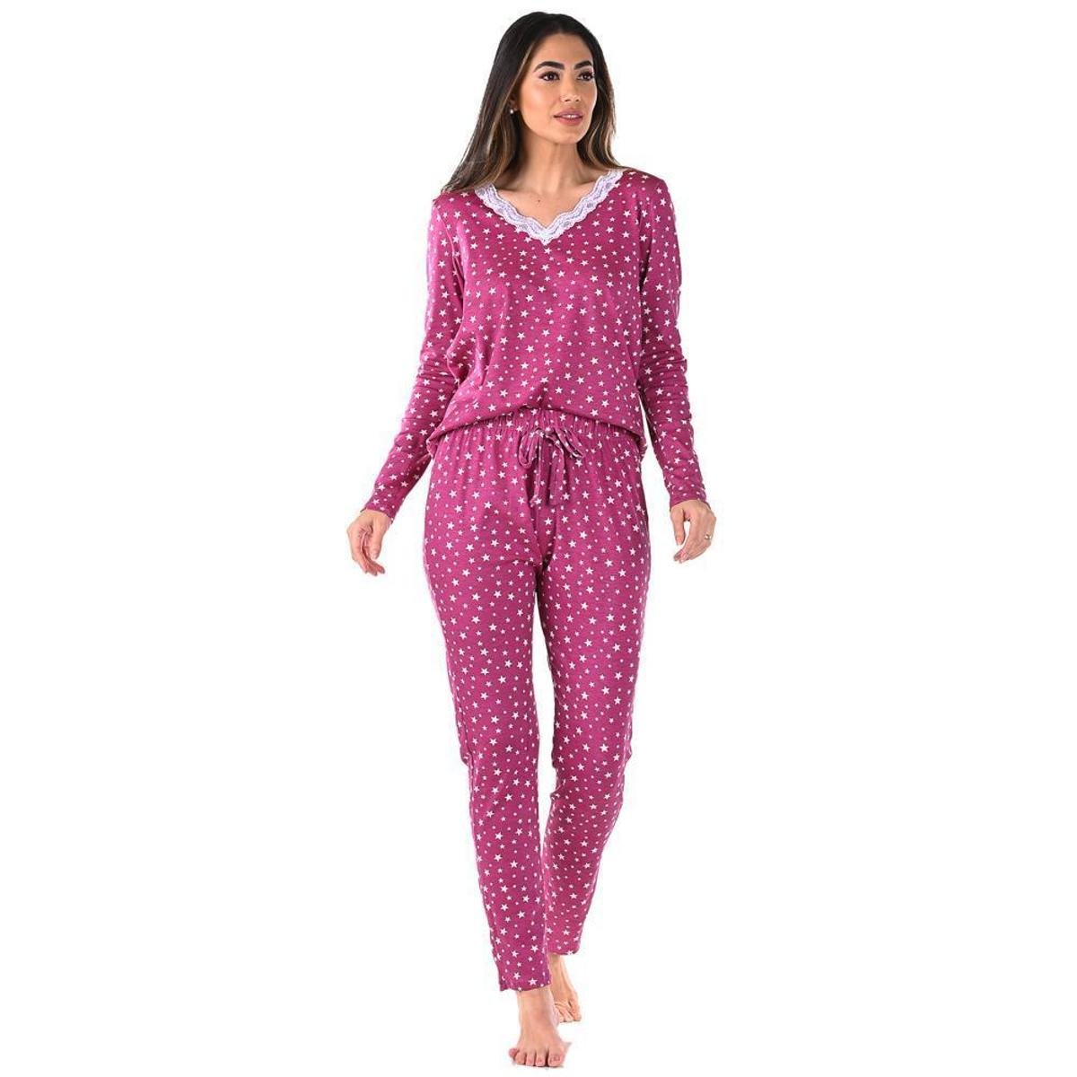 Pijama Feminino Inverno Adulto Longo Summer Soul - Pink Menor preço em Pijama Feminino Inverno Adulto Longo Summer Soul - Pink