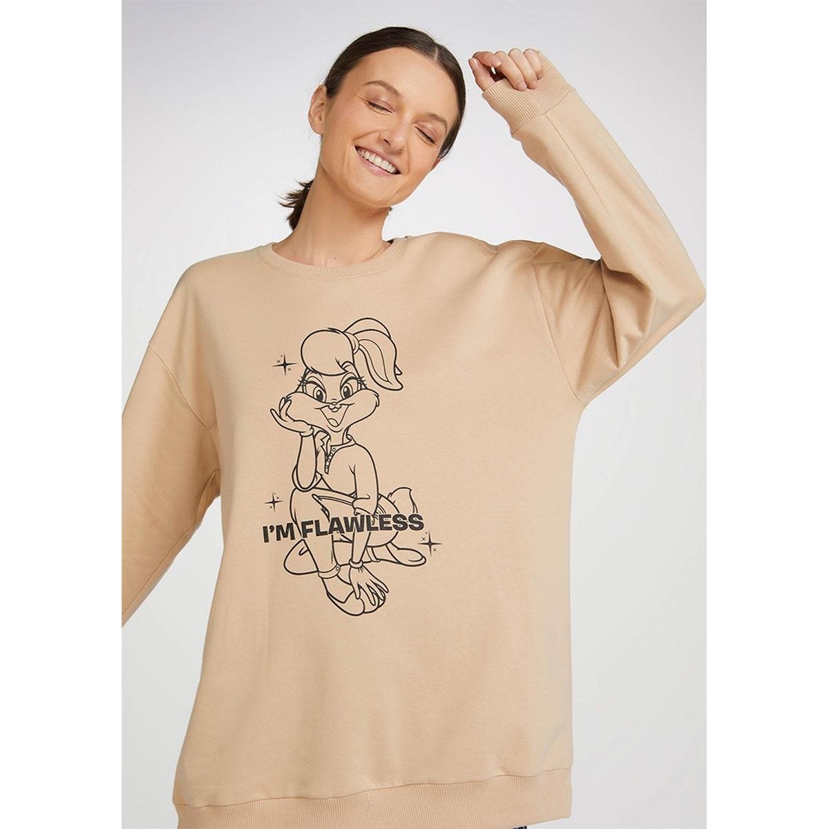 Pijama Feminino Longo Em Moletinho Looney Tunes - 7CH01BEN11 - Rosa Menor preço em Pijama Feminino Longo Em Moletinho Looney Tunes - 7CH01BEN11 - Rosa