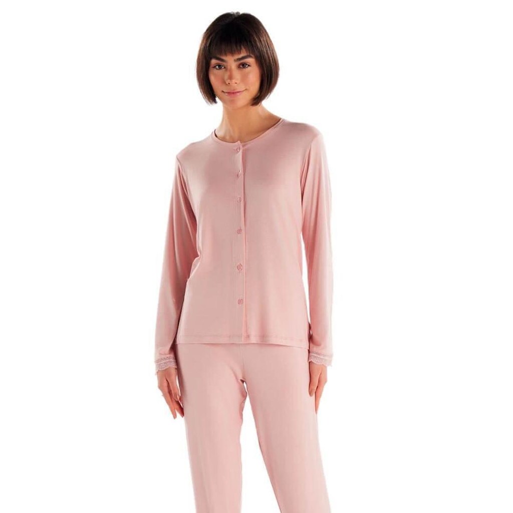Pijama Feminino Longo Pzama 100223 Abertura Frontal