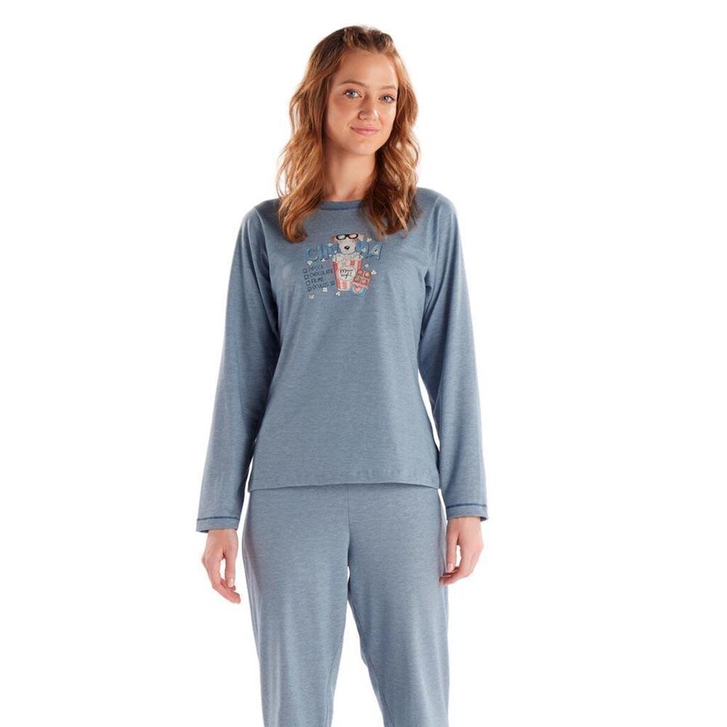 Pijama Feminino Longo Pzama 300043 Cachorrinho