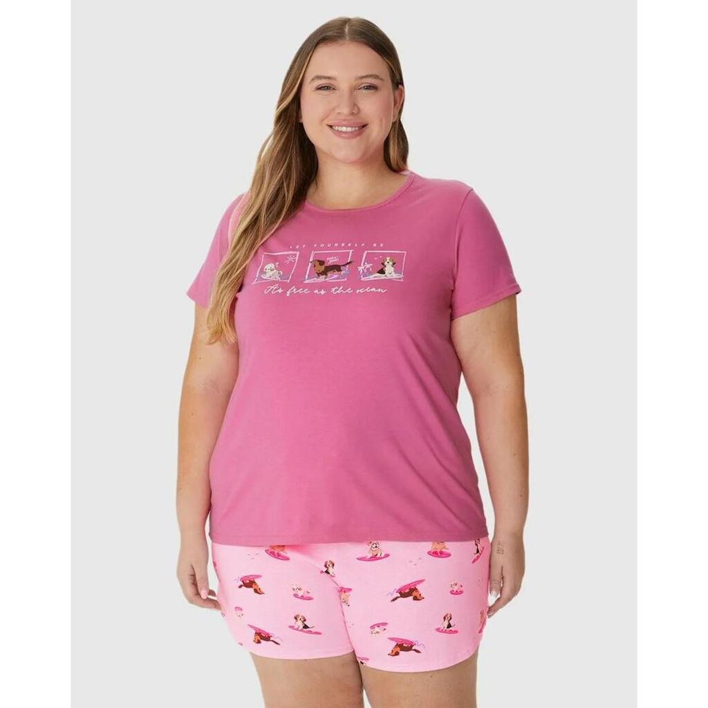 Pijama Feminino Malha Plus Size Curto Malwee Ref. 130756