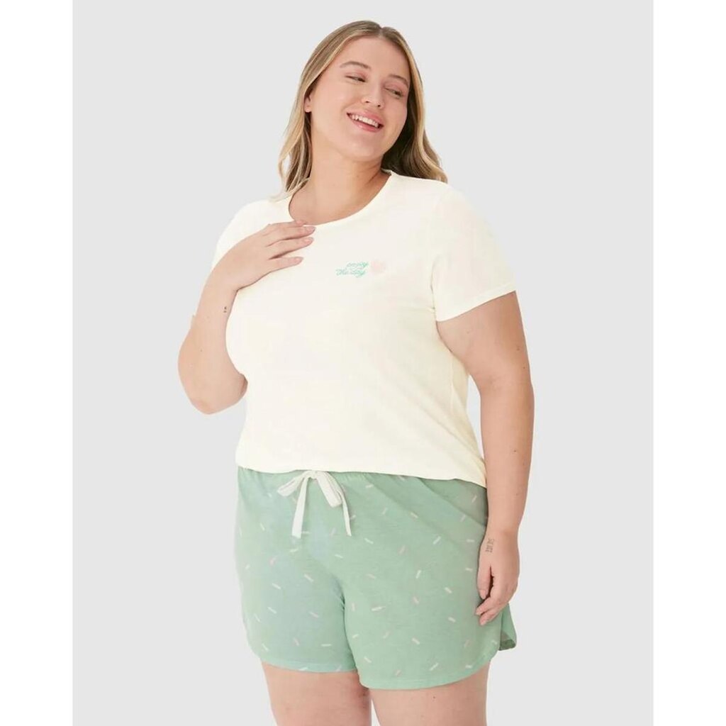 Pijama Feminino Malha Plus Size Curto Malwee Ref. 130756