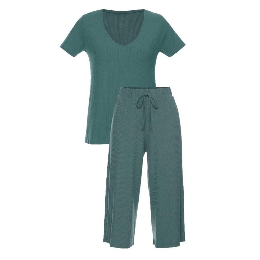 Pijama Feminino Manga Curta com Calça She
