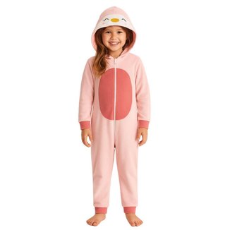 Pijama Fleece Macacão Infantil Unissex Animais Brandili