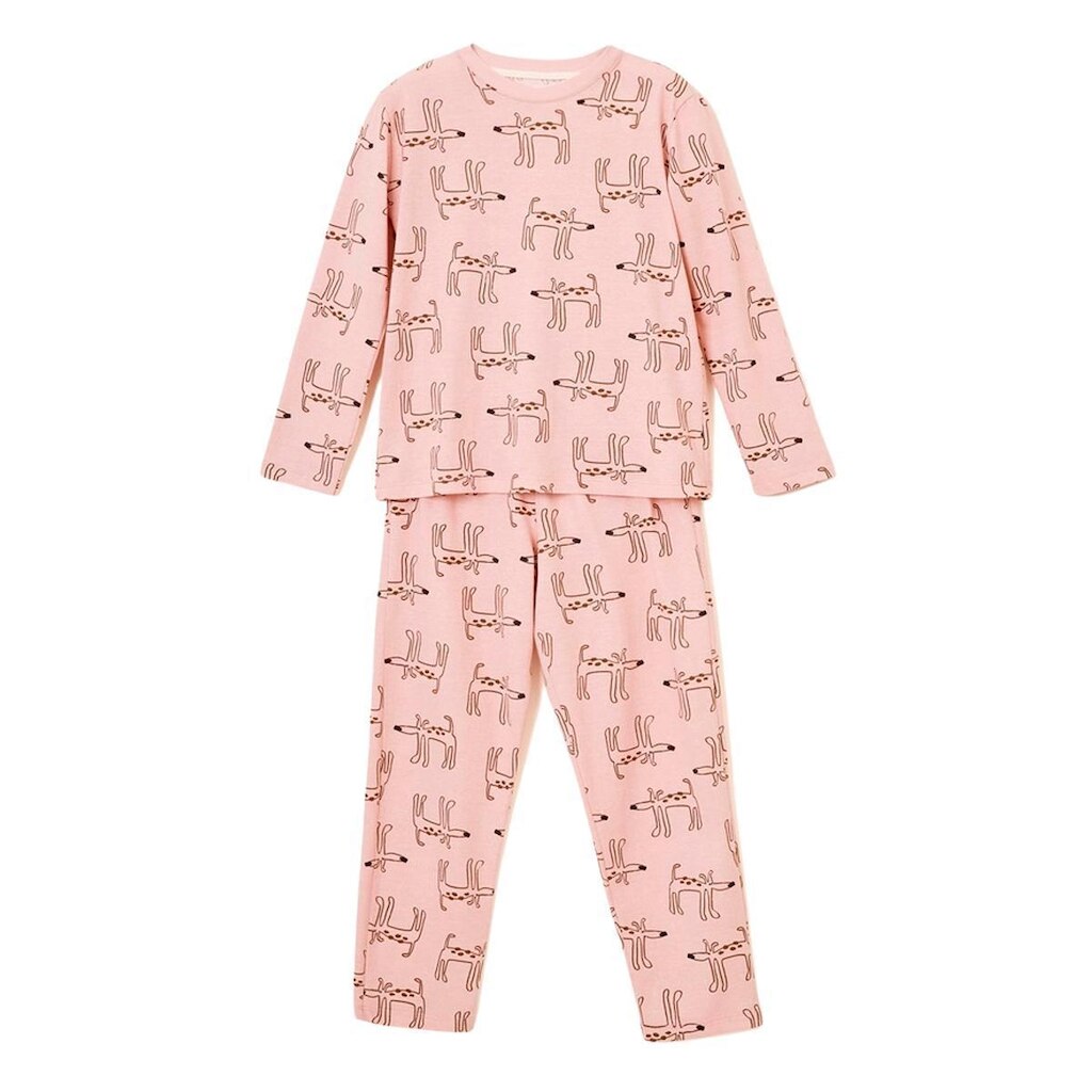 Pijama Hering Infantil Rosa Conjunto Longo Infantil Menina Estampado