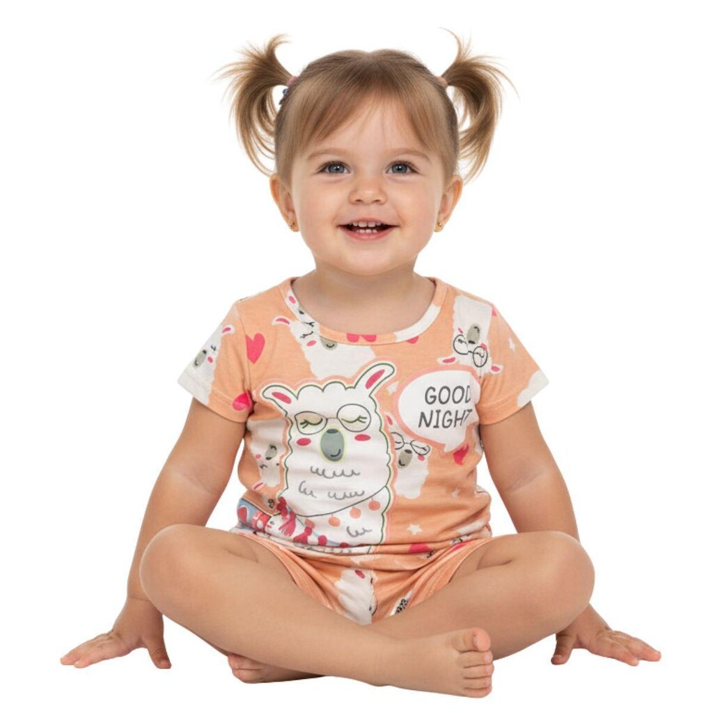 Pijama Infantil Bebê Menina Brilha no Escuro Kyly