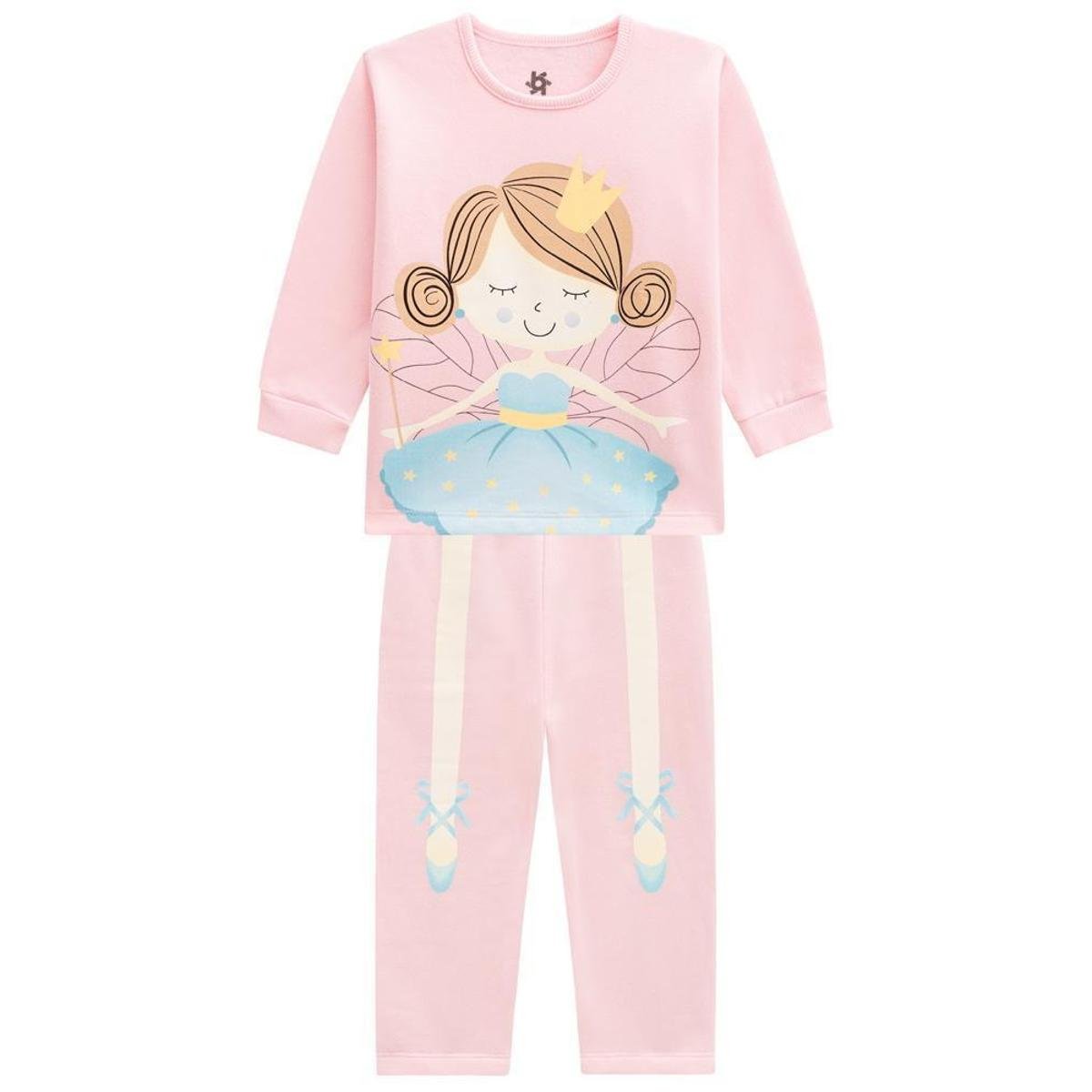 Pijama Infantil Brandili Bailarina Feminina - Rosa | Zattini