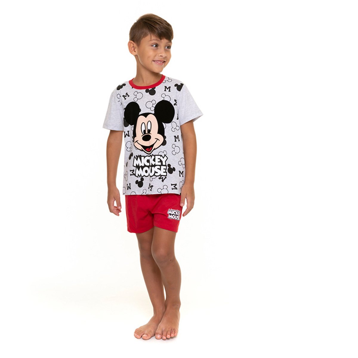 Pijama Infantil Evanilda Disney Mickey Masculino - Mescla Menor preço em Pijama Infantil Evanilda Disney Mickey Masculino - Mescla