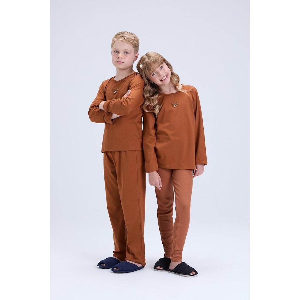 Pijama Infantil Feminino Algodão Inverno Ursinho Clean