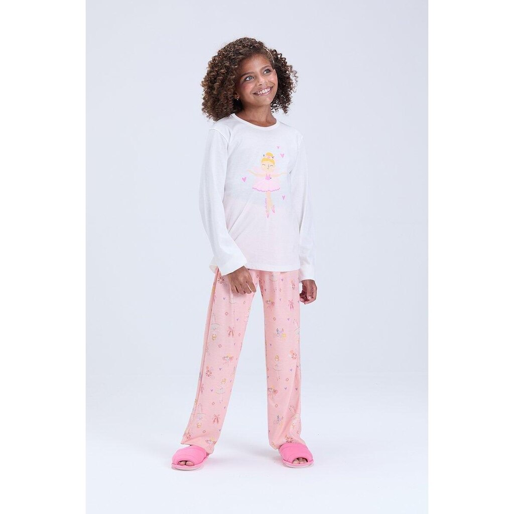 Pijama Infantil Feminino Inverno Estampa de Fada