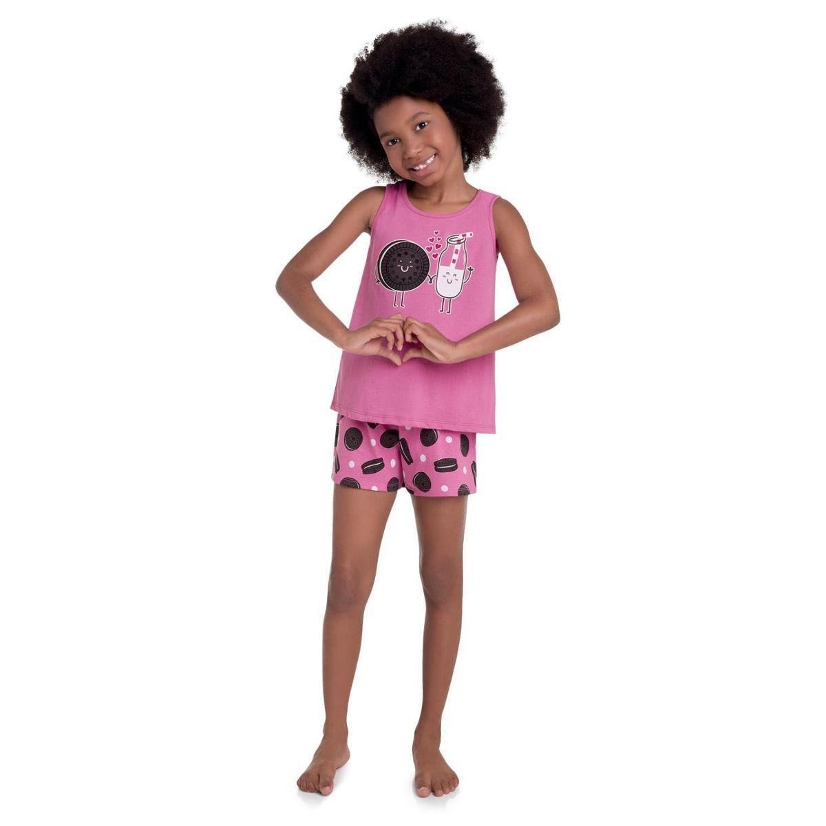 Pijama Infantil Feminino Kyly Meia Malha 111638.40107.16 Kyly Menor preço em Pijama Infantil Feminino Kyly Meia Malha 111638.40107.16 Kyly