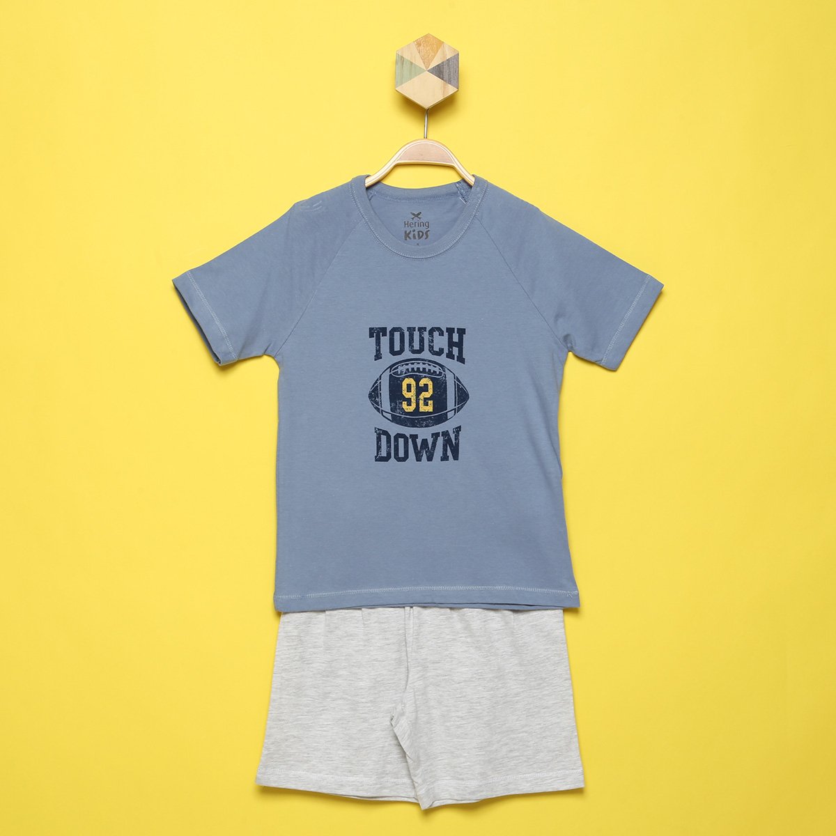 Pijama Infantil Hering Estampado Masculino - Azul Claro Menor preço em Pijama Infantil Hering Estampado Masculino - Azul Claro