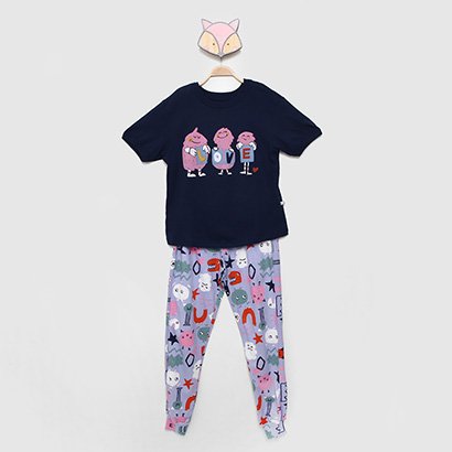 Pijama Infantil Longo Hering Kids Coração Menina - Feminino