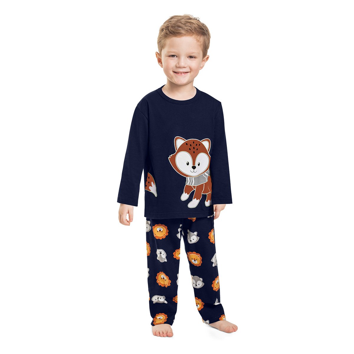 Pijama Infantil Longo Kyly Raposinha Brilha Escuro Menino - Marinho Menor preço em Pijama Infantil Longo Kyly Raposinha Brilha Escuro Menino - Marinho