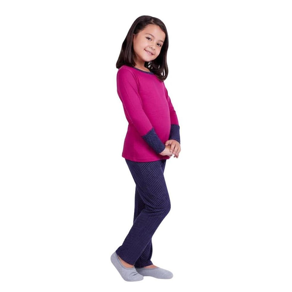 Pijama Infantil Longo Poá Lupo 22335-001