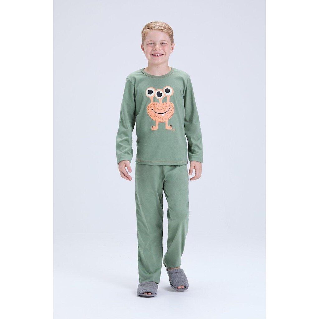 Pijama Infantil Masculino Inverno Etzinho Brilha no Escuro