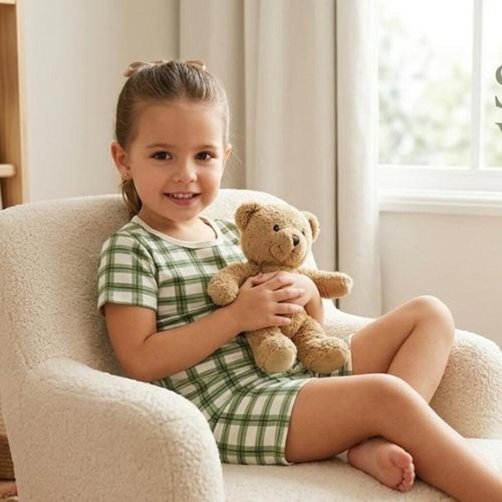 Pijama Infantil Menina Algodão Xadrez Rosa e Verde 4YOU- Cativa