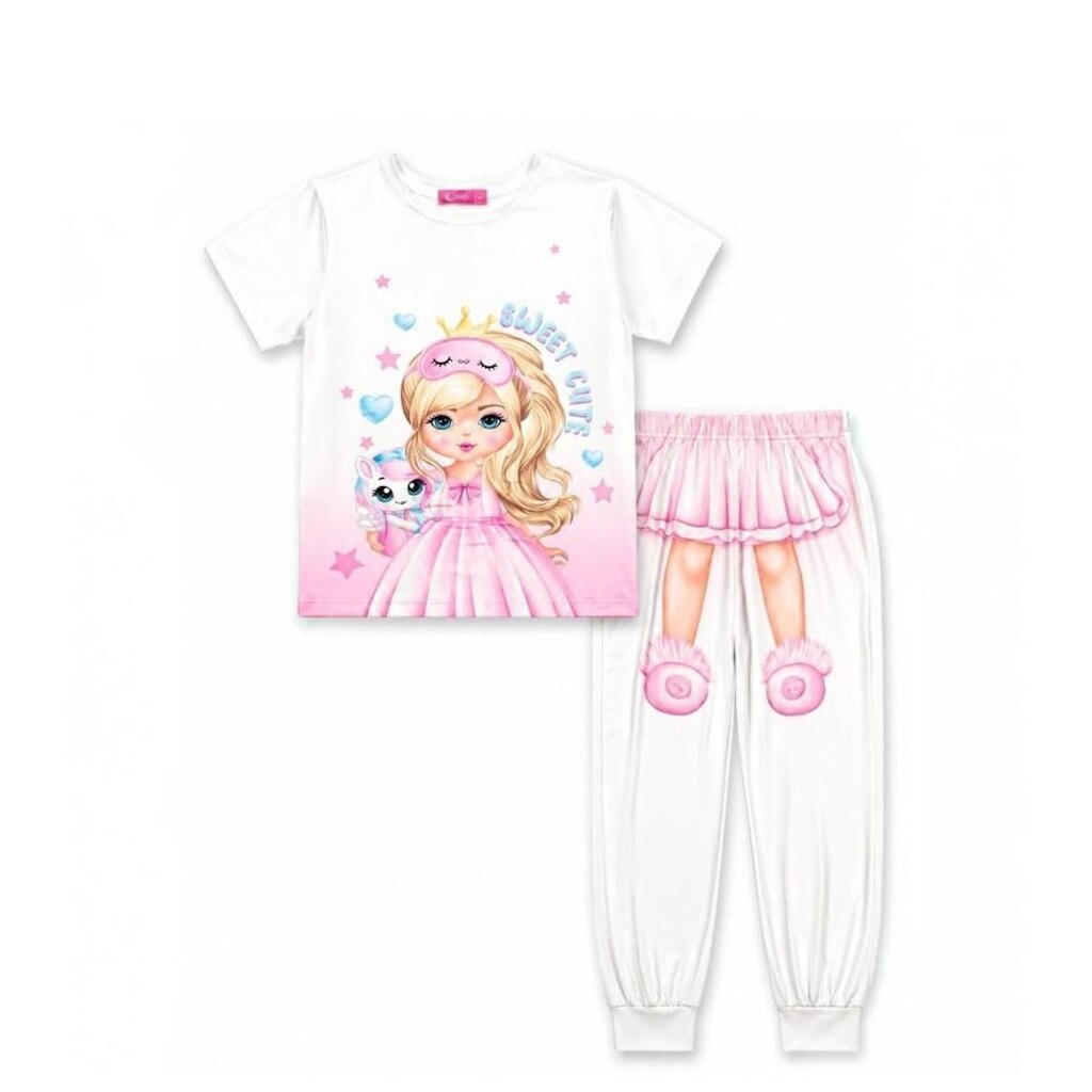 Pijama Infantil Menina Blusa e Calça Princesa Sleep Cinti